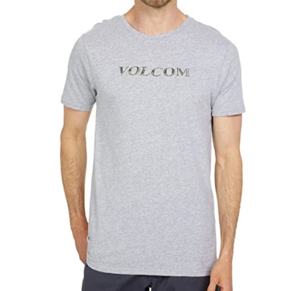 Volcom Gray Cotton Heather Graphic Men Short sleeve T shirt New XL